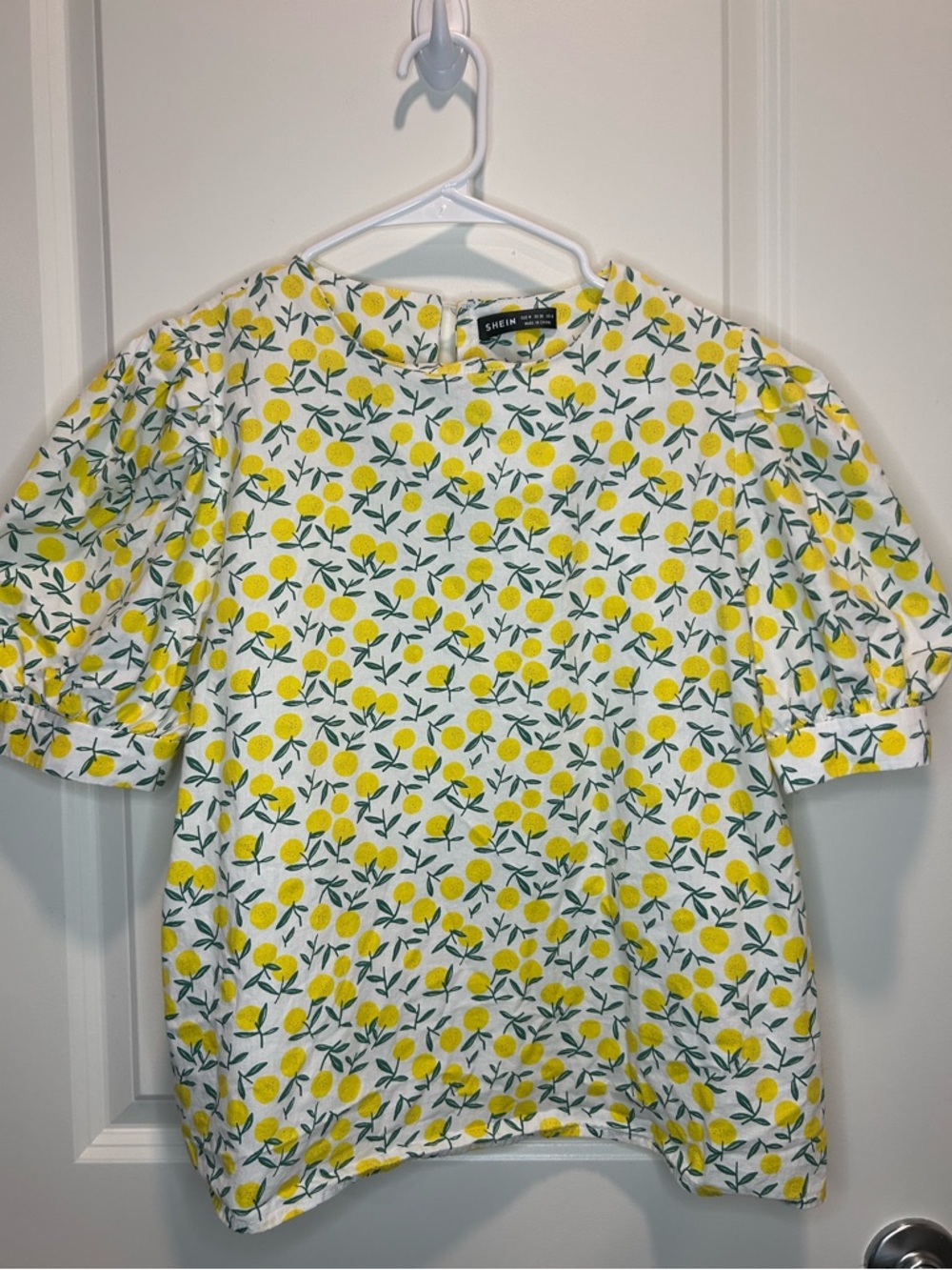 SHEIN Yellow Lemon Print Short-sleeve Women’s
